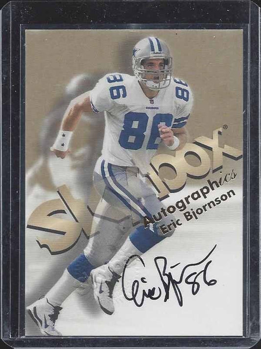 ERIC BJORNSON 1998 SKYBOX AUTOGRAPHICS COWBOYS RARE ON CARD AUTO