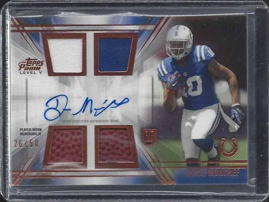 DONTE MONCRIEF 2014 TOPPS PRIME LEVEL 5 BRONZE QUAD ROOKIE PATCH AUTO RC #D /50