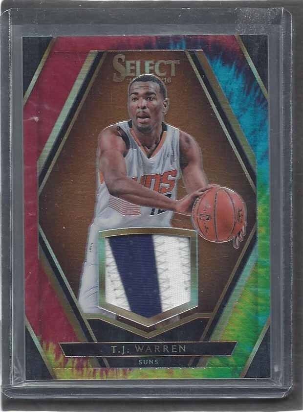 T.J. WARREN 2015-16 PANINI SELECT TIE DYE 2 COLOR SUNS PATCH #D 7/25