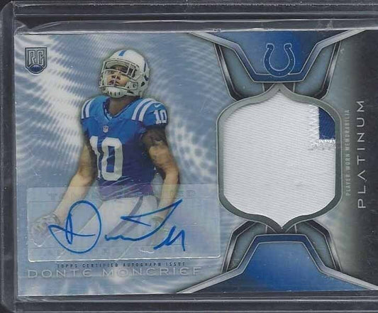 DONTE MONCRIEF 2014 TOPPS PLATINUM RPA REFRACTOR COLTS ROOKIE PATCH AUTO RC