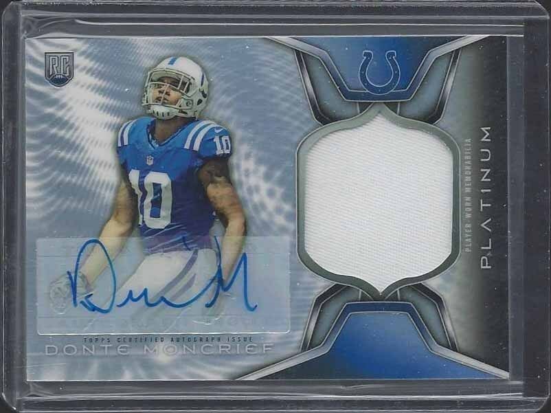 DONTE MONCRIEF 2014 TOPPS PLATINUM RPA REFRACTOR COLTS ROOKIE PATCH AUTO RC