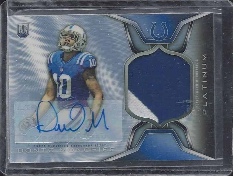 DONTE MONCRIEF 2014 TOPPS PLATINUM RPA REFRACTOR COLTS ROOKIE PATCH AUTO RC