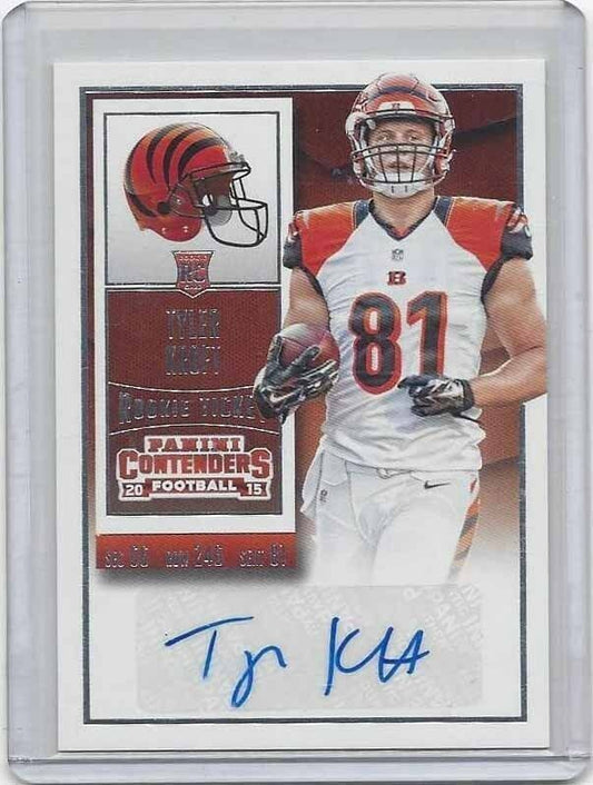 TYLER KROFT 2015 PANINI CONTENDERS ROOKIE TICKET BENGALS TRUE RC AUTO #131