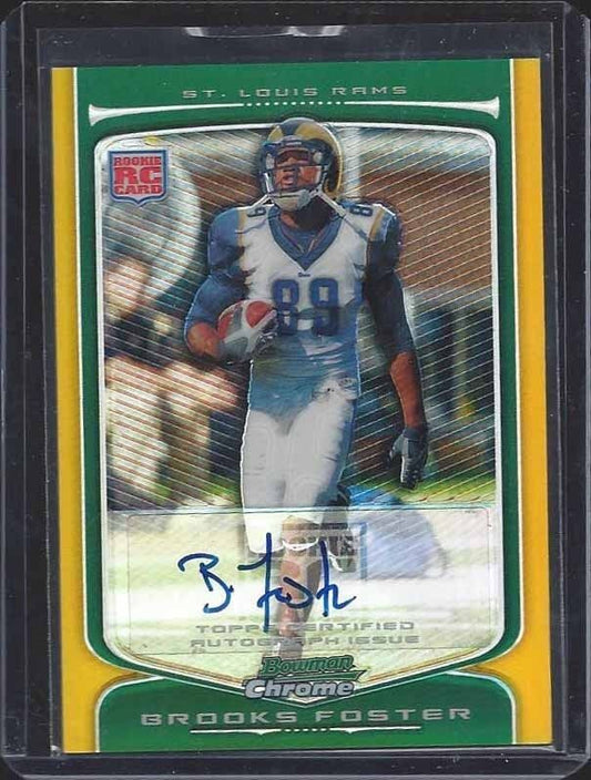 BROOKS FOSTER 2009 BOWMAN CHROME GOLD REFRACTOR ROOKIE AUTO RC #D 17/25