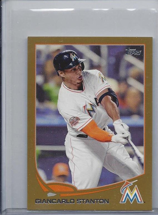 MIKE GIANCARLO STANTON 2013 TOPPS MINI GOLD PARALLEL #D 56/62