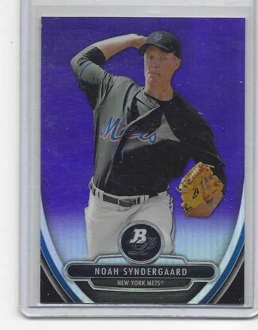 NOAH SYNDERGAARD 2013 BOWMAN PLATINUM PROSPECTS PURPLE REFRACTOR PROSPECT #35