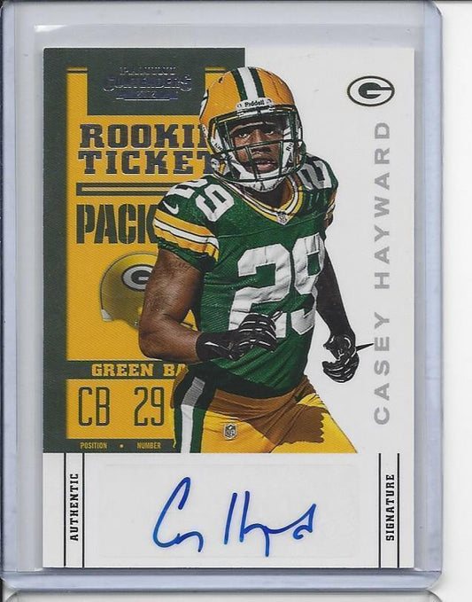 CASEY HAYWARD 2012 PANINI CONTENDERS VARIATION ROOKIE SP SHORT PRINT AUTO RC 113