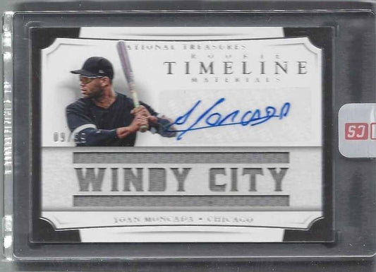YOAN MONCADA 2017 NATIONAL TREASURES WINDY CITY TIMELINE JERSEY AUTO #D 9/99