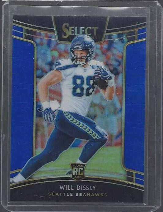 WILL DISSLY 2018 PANINI SELECT BLUE PRIZM ROOKIE RC #D 107/175