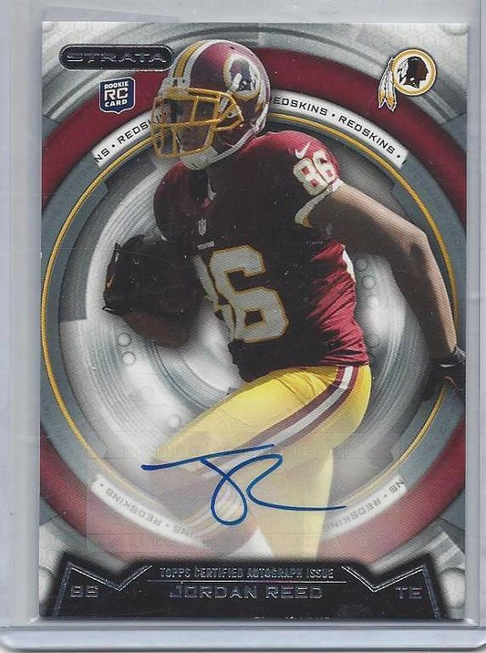 JORDAN REED 2013 TOPPS STRATA REDSKINS ROOKIE AUTO RC #147