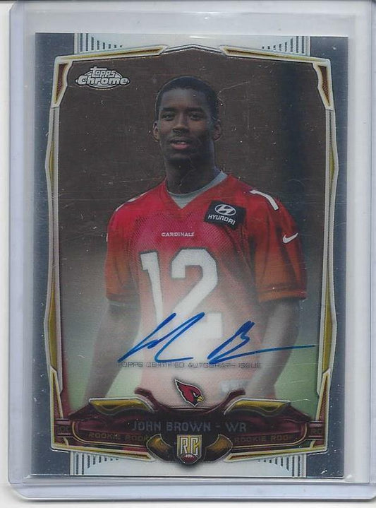 JOHN BROWN 2014 TOPPS CHROME CARDINALS ON CARD ROOKIE AUTO RC #226