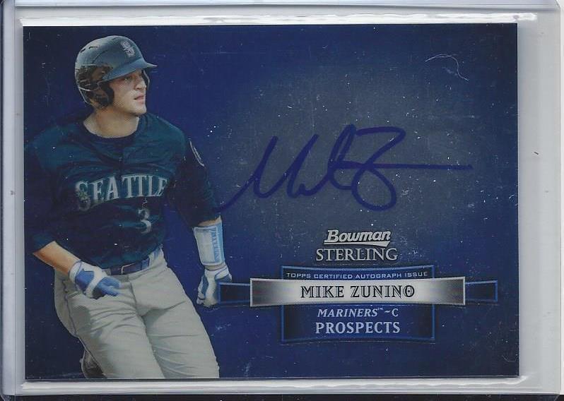 MIKE ZUNINO 2012 BOWMAN STERLING MARINERS ON CARD PROSPECT AUTO