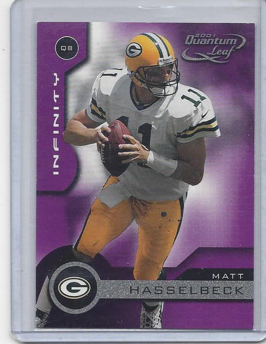 MATT HASSELBECK 2001 QUANTUM LEAF INFINITY PURPLE RARE PARALLEL #D 17/25