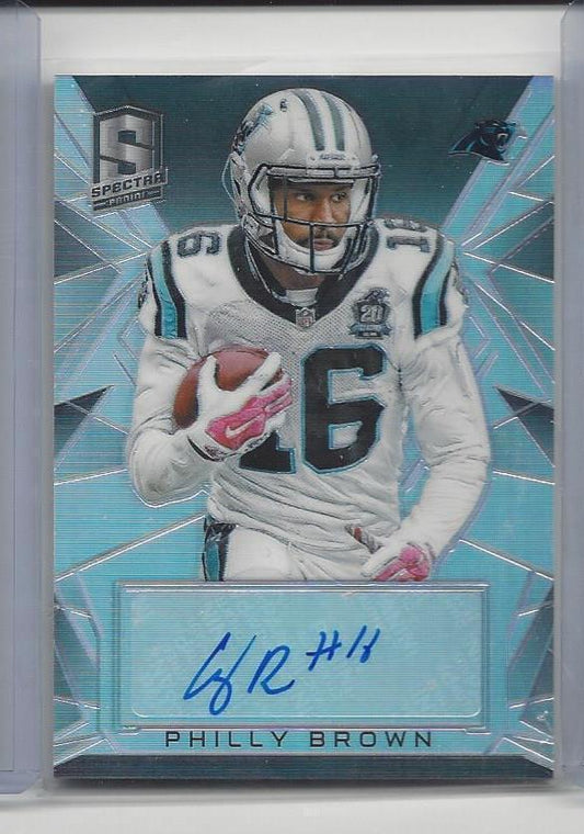 PHILLY BROWN 2015 SPECTRA PRIZM REFRACTOR PANTHERS AUTO #D 97/99