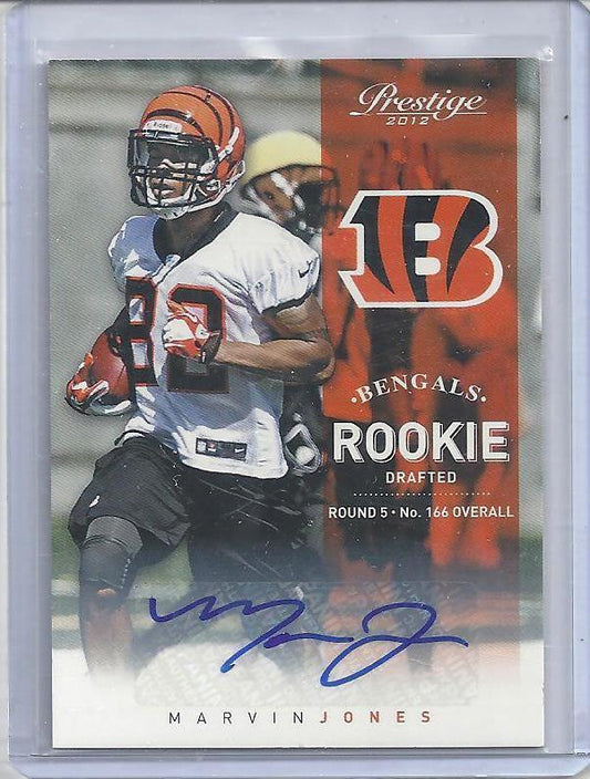 MARVIN JONES 2012 PRESTIGE BENGALS AUTO RC #D /799
