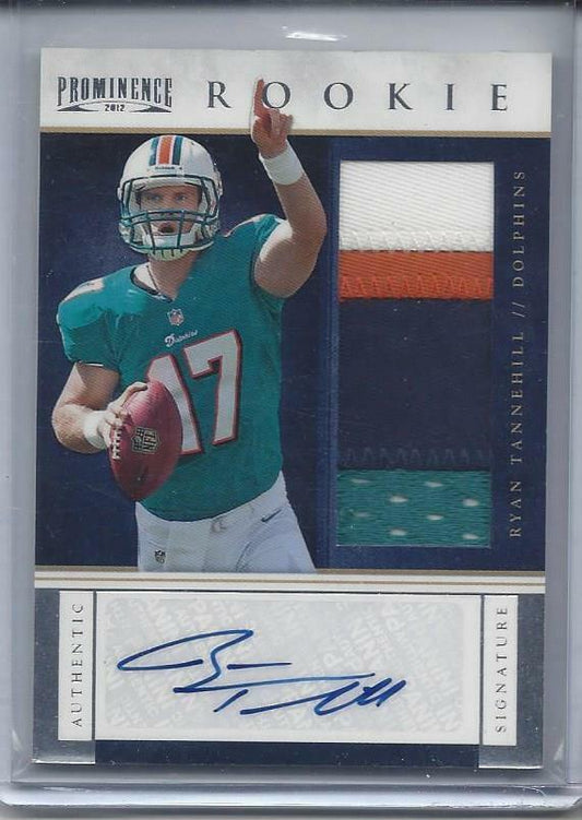 RYAN TANNEHILL 2012 PROMINENCE RPA 4 COLOR JUMBO PATCH AUTO RC #D 90/90