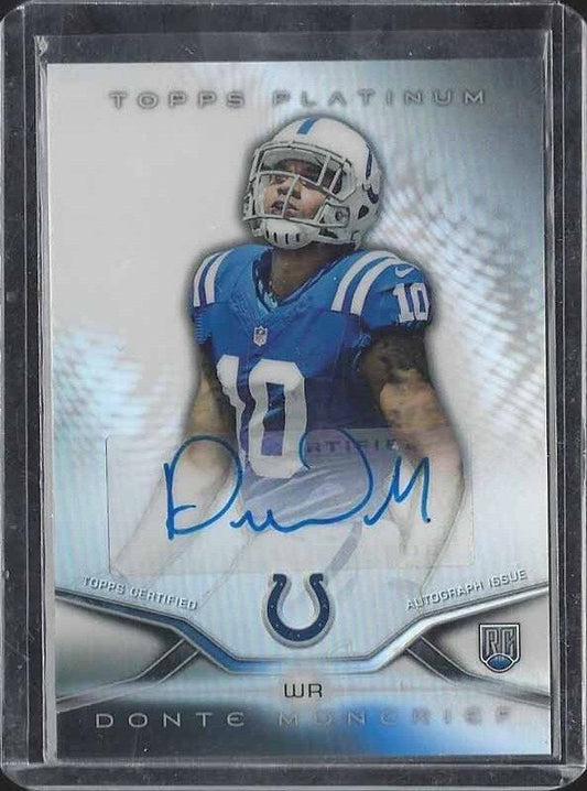 DONTE MONCRIEF 2014 TOPPS PLATINUM REFRACTOR ROOKIE AUTO RC #50