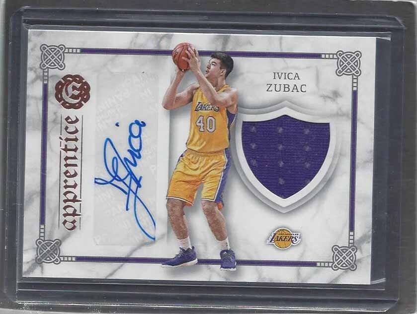 IVICA ZUBAC 2016-17 EXCALIBUR APPRENTICE LAKERS ROOKIE JERSEY AUTO RC #35