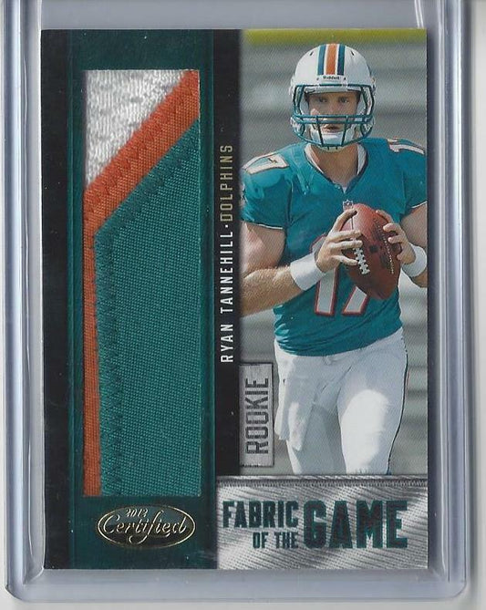 RYAN TANNEHILL 2012 CERTIFIED FABRIC OF THE GAME JUMBO 3 COLOR PATCH RC #D 29/49
