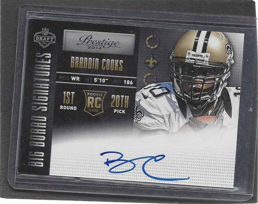 BRANDIN COOKS 2014 PRESTIGE BIG BOARD SIGNATURES ON CARD ROOKIE AUTO RC #8