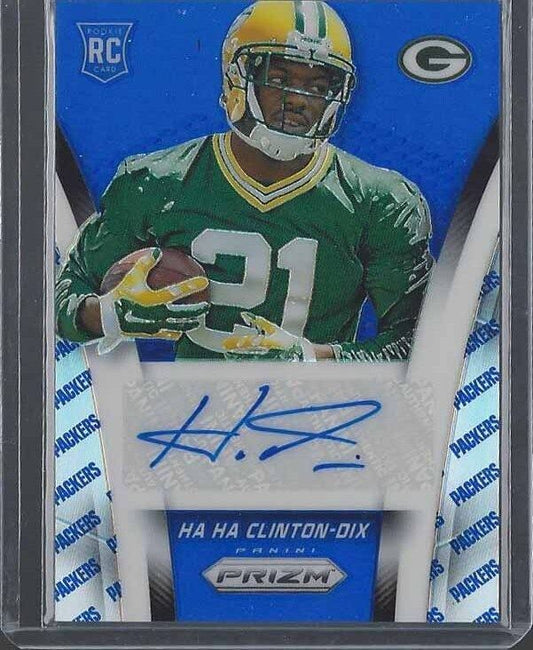 HA HA CLINTON DIX 2014 PANINI PRIZM BLUE TEAM LOGO PRIZMS ROOKIE AUTO RC #D 3/25