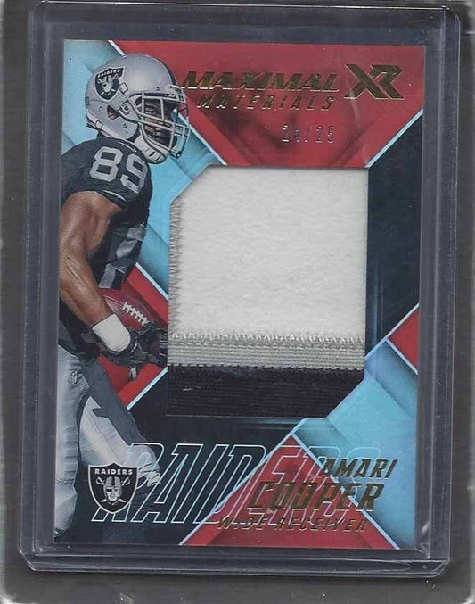 AMARI COOPER 2017 PANINI XR MAXIMAL MATERIALS ORANGE JUMBO 3 COLOR PATCH #D /25