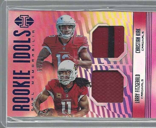 CHRISTIAN KIRK LARRY FITZGERALD 2018 ILLUSIONS ROOKIE IDOLS DUAL PATCH RC #D /25