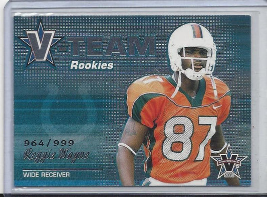 REGGIE WAYNE 2001 PACIFIC VANGUARD V-TEAM ROOKIES COLTS ROOKIE RC #D 964/999