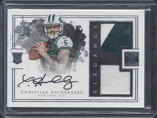 CHRISTIAN HACKENBERG 2016 PANINI IMPECCABLE ELEGANCE HELMET PATCH AUTO RC #D /75