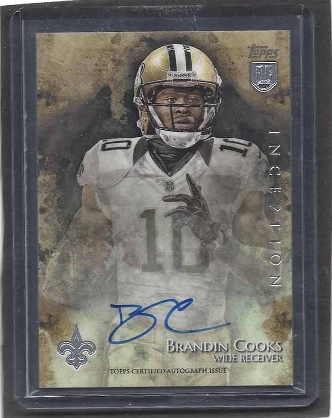 BRANDIN COOKS 2014 TOPPS INCEPTION ON CARD ROOKIE AUTO RC #34