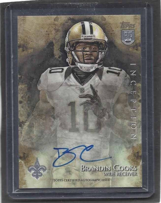 BRANDIN COOKS 2014 TOPPS INCEPTION ON CARD ROOKIE AUTO RC #34