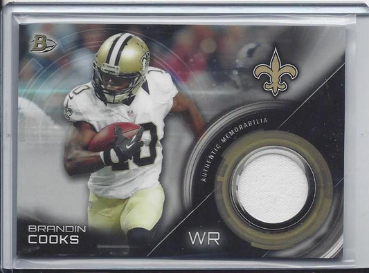 BRANDIN COOKS 2015 BOWMAN SAINTS GAME USED JERSEY