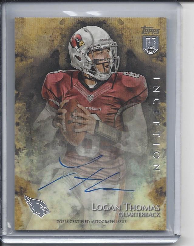 LOGAN THOMAS 2014 TOPPS INCEPTION ROOKIE ON CARD AUTO RC #39