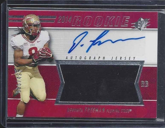 DEVONTA FREEMAN 2014 SPX FALCONS FLORIDA STATE ROOKIE JERSEY AUTO RC #D 80/425