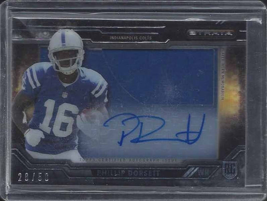 PHILLIP DORSETT 2015 TOPPS STRATA CLEAR CUT JUMBO GOLD JERSEY ONCARD AUTO RC /50