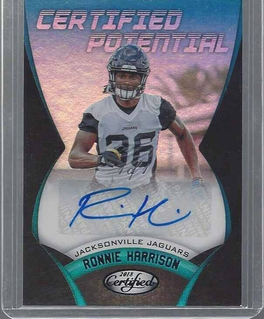 RONNIE HARRISON 2018 CERTIFIED POTENTIAL BLACK ROOKIE AUTO RC TRUE #D 1/1