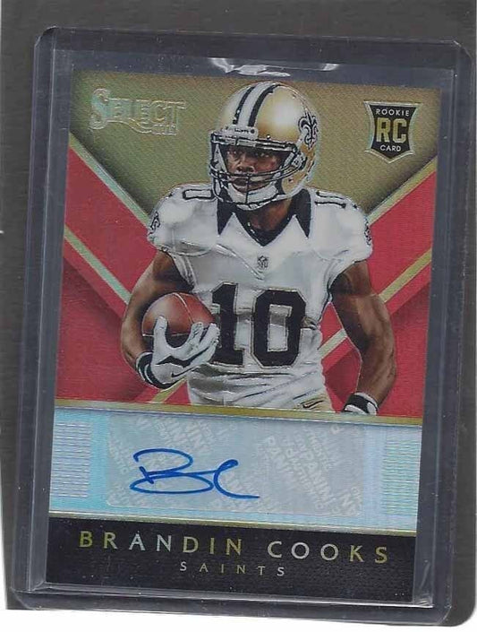BRANDIN COOKS 2014 PANINI SELECT ORANGE PRIZM ROOKIE AUTO RC #D 8/35