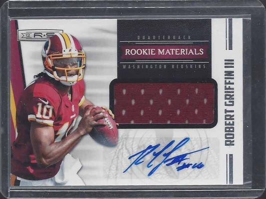 ROBERT GRIFFIN III 2012 ROOKIES & STARS ROOKIE JERSEY AUTO RC #D 332/499