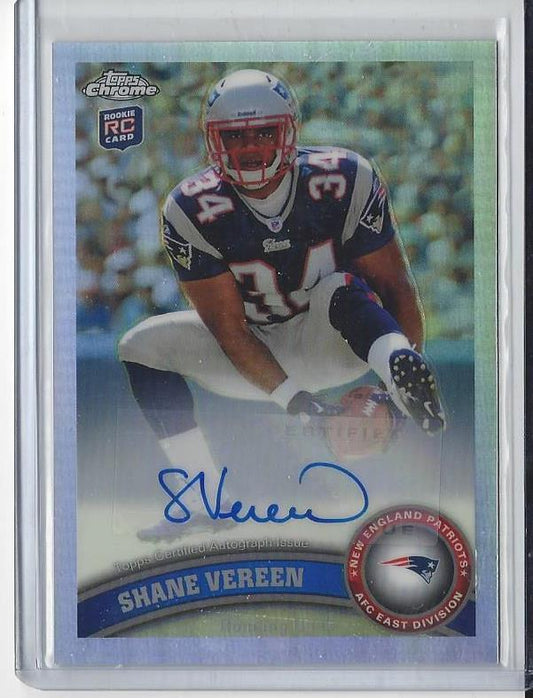 SHANE VEREEN 2011 TOPPS CHROME VARIATION REFRACTOR AUTO RC #184
