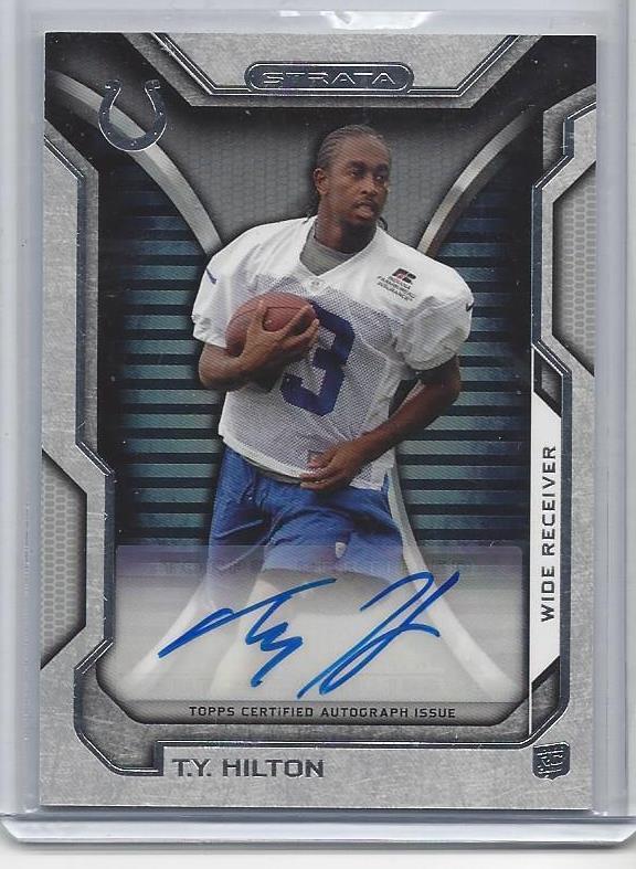 T.Y. HILTON 2012 TOPPS STRATA COLTS VARIATION AUTO RC