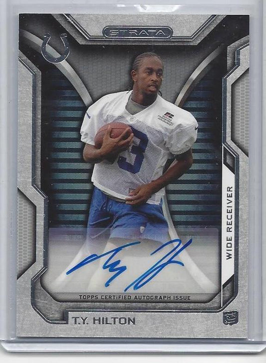 T.Y. HILTON 2012 TOPPS STRATA COLTS VARIATION AUTO RC
