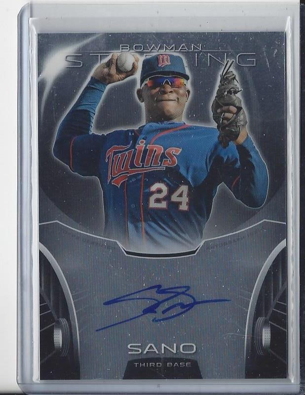 MIGUEL SANO 2013 BOWMAN STERLING TWINS PROSPECT ON CARD AUTO