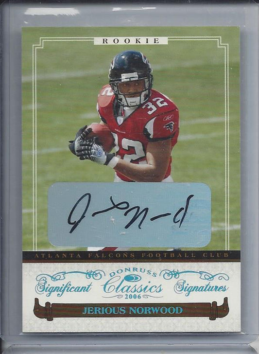 JERIOUS NORWOOD 2006 DONRUSS CLASSICS SIGNIFICANT SIGNATURE PLATINUM AUTO RC /25