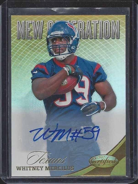 WHITNEY MERCILUS 2012 CERTIFIED NEW GENERATION MIRROR GOLD AUTO RC #D 3/25
