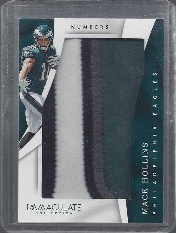 MACK HOLLINS 2017 IMMACULATE NUMBERS JUMBO 4 COLOR ROOKIE PATCH RC #D /50