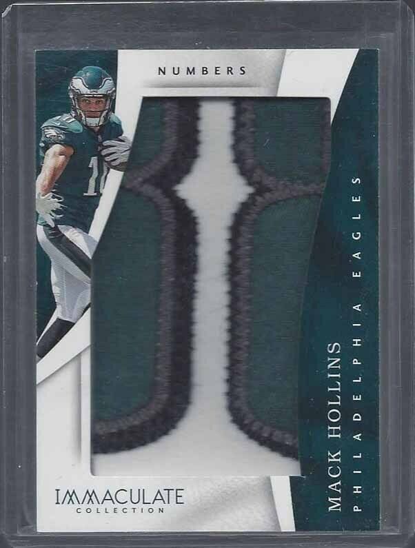 MACK HOLLINS 2017 IMMACULATE NUMBERS JUMBO 4 COLOR ROOKIE PATCH RC #D /50