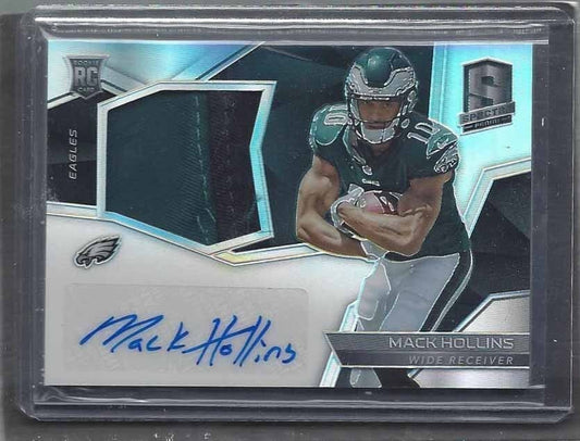 MACK HOLLINS 2017 SPECTRA RPA 2 COLOR ROOKIE PATCH AUTO RC #D 91/99