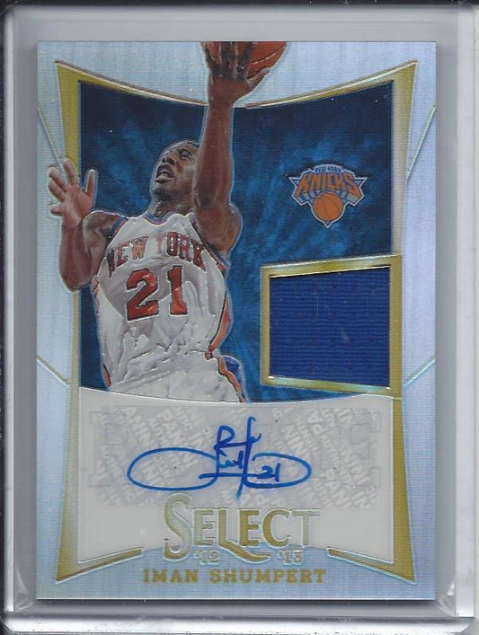 IMAN SHUMPERT 2012-13 SELECT PRIZM REFRACTOR JERSEY AUTO RC #D 141/199