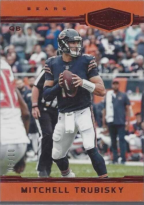MITCH MITCHELL TRUBISKY 2018 PLATES & PATCHES RED #D 8/10
