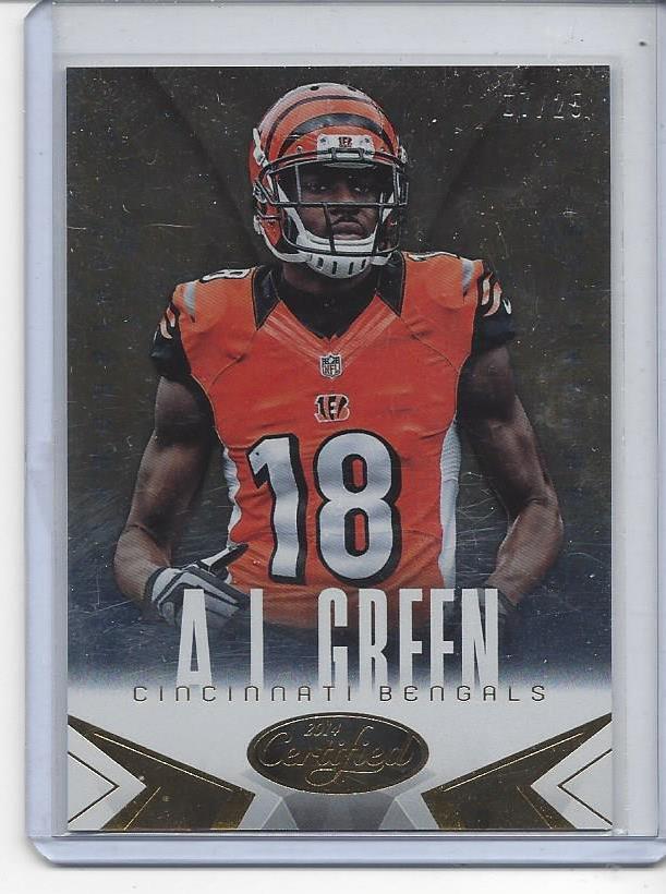 A.J. GREEN 2014 CERTIFIED GOLD CAMO CAMOUFLAGE #D 17/25